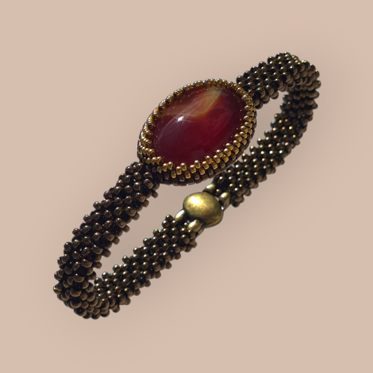 CARNELIAN BRONZE BRACELET