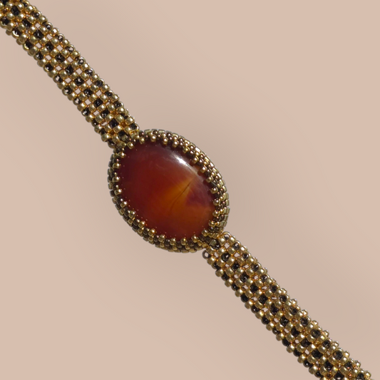 CARNELIAN GOLDEN BRACELET