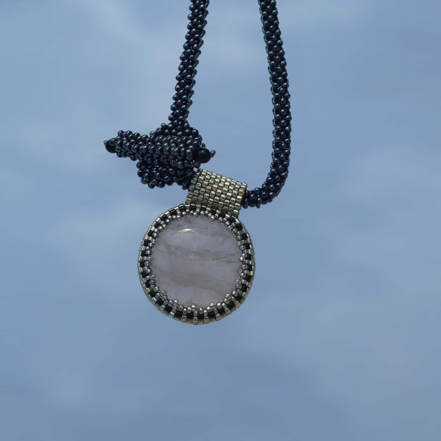 ADONIS NECKLACE WITH ROSE QUARTZ PENDANT