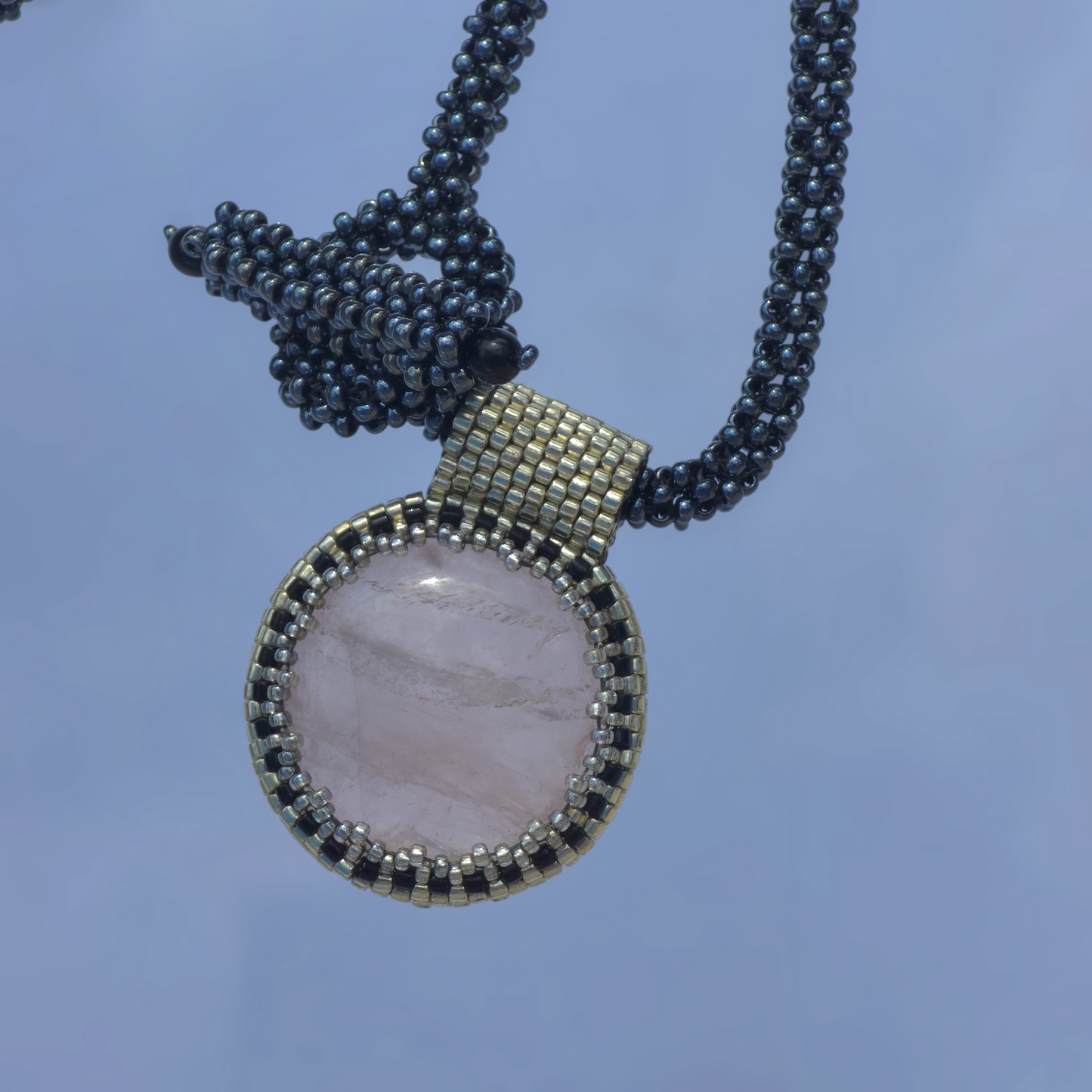 ADONIS NECKLACE WITH ROSE QUARTZ PENDANT