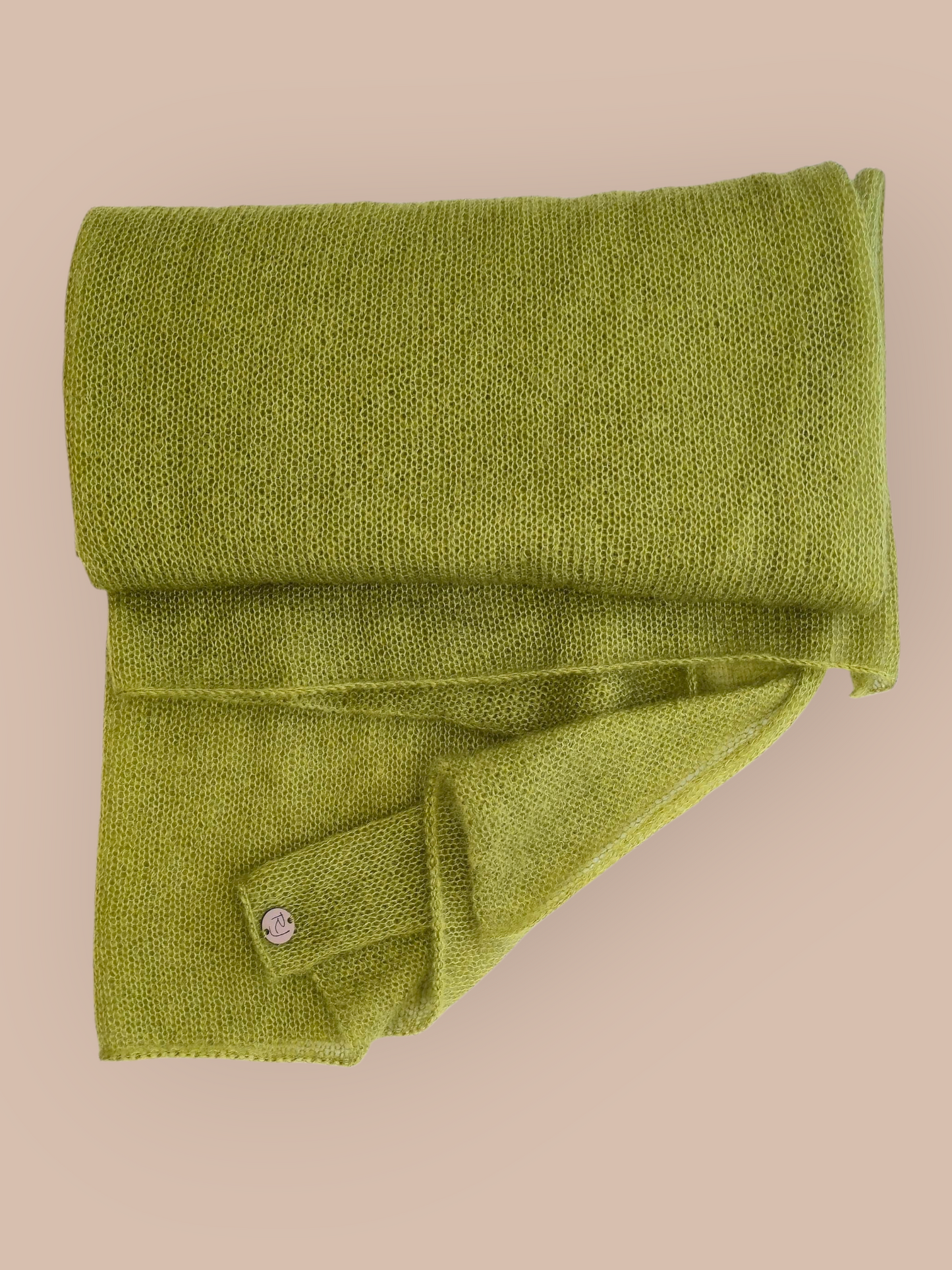APPLE GREEN SILK/MOHAIR SCARF