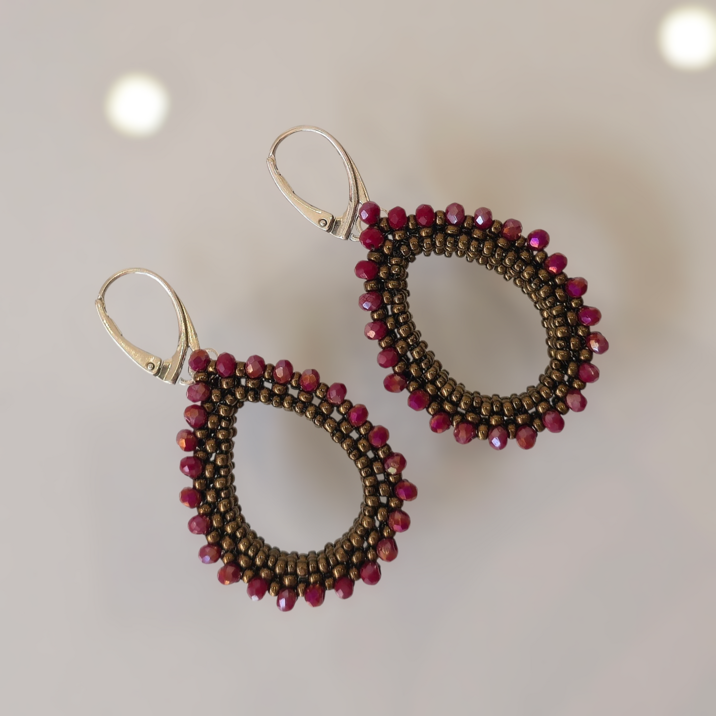 AMMOS RED DROP EARRINGS